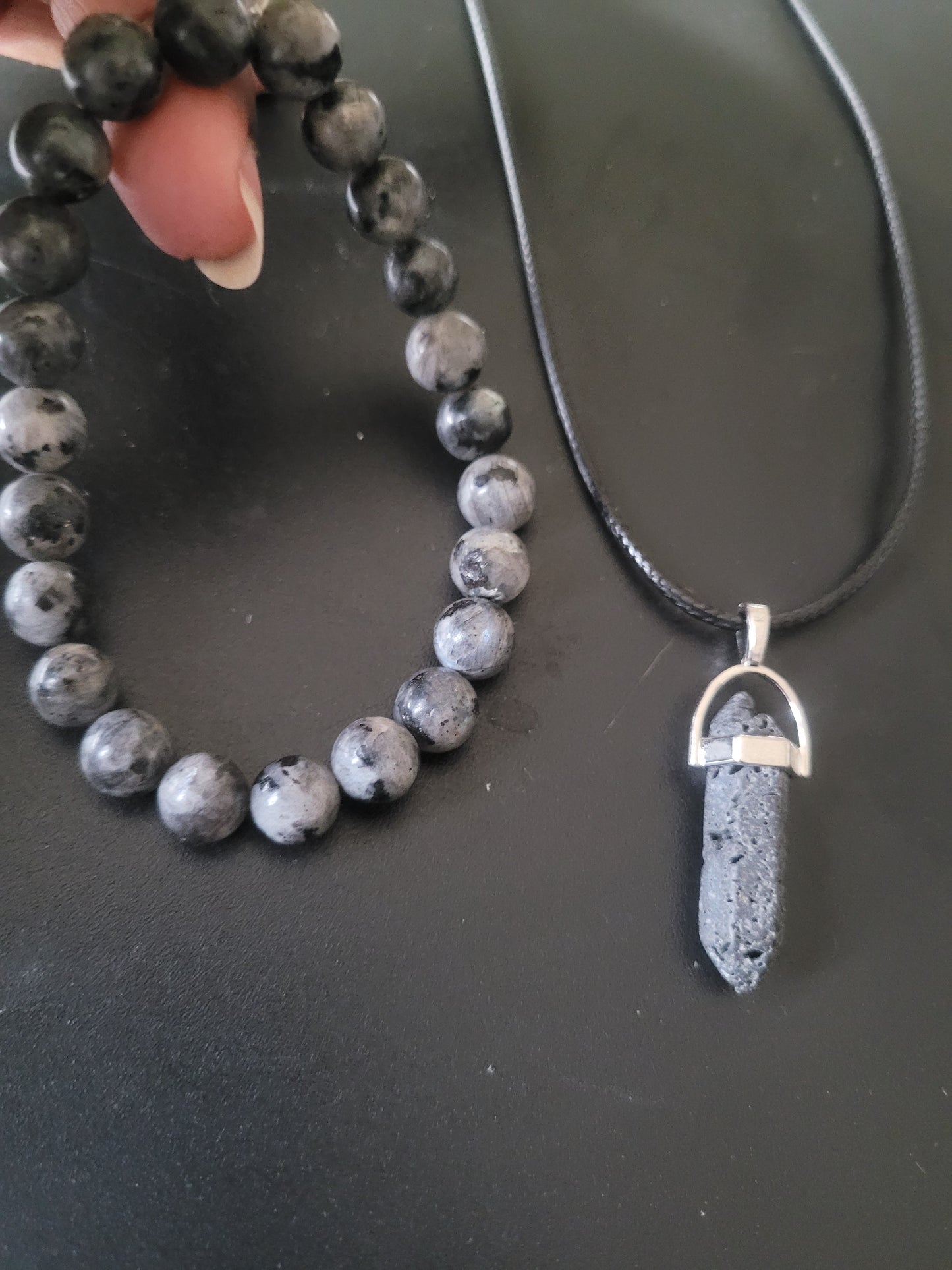 Grey Marble with Grey Lava Set