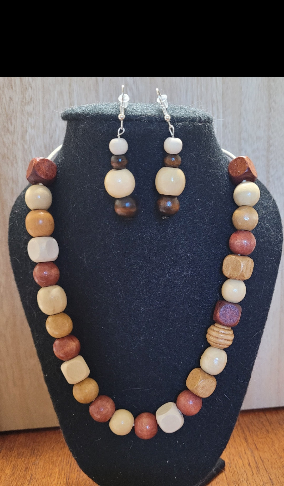 Wooden Set Dark/Light Brown Earrings
