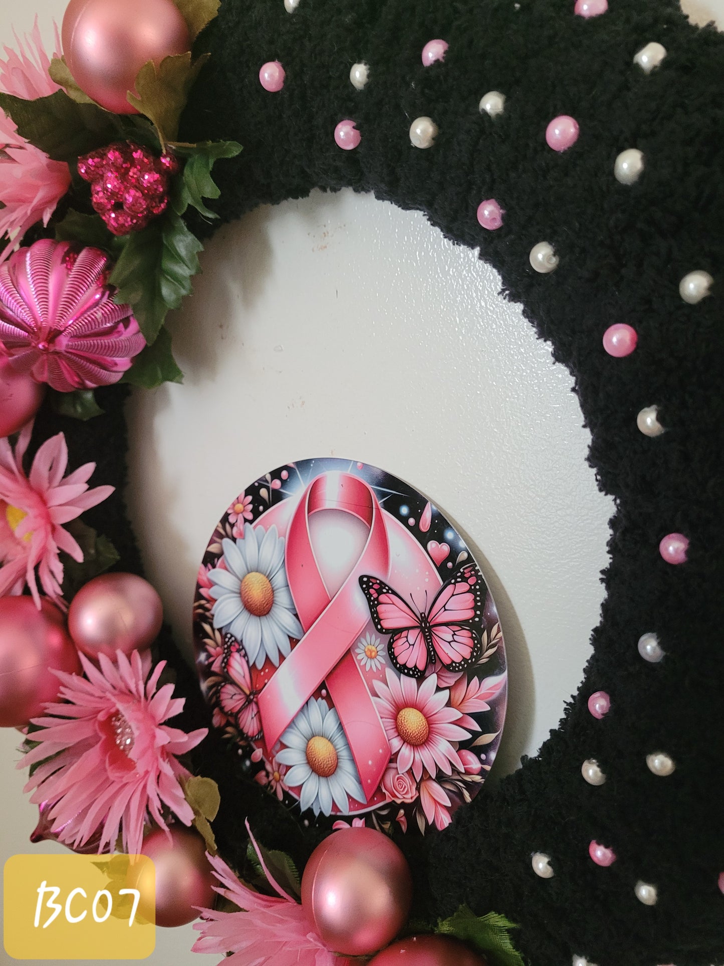 Breast Cancer Pin Wreath