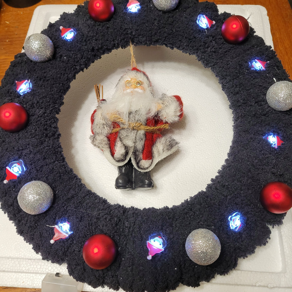 Santa’s Winter Glow Christmas Wreath