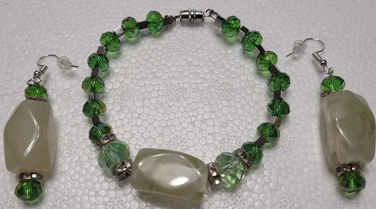 Green Beaded Set