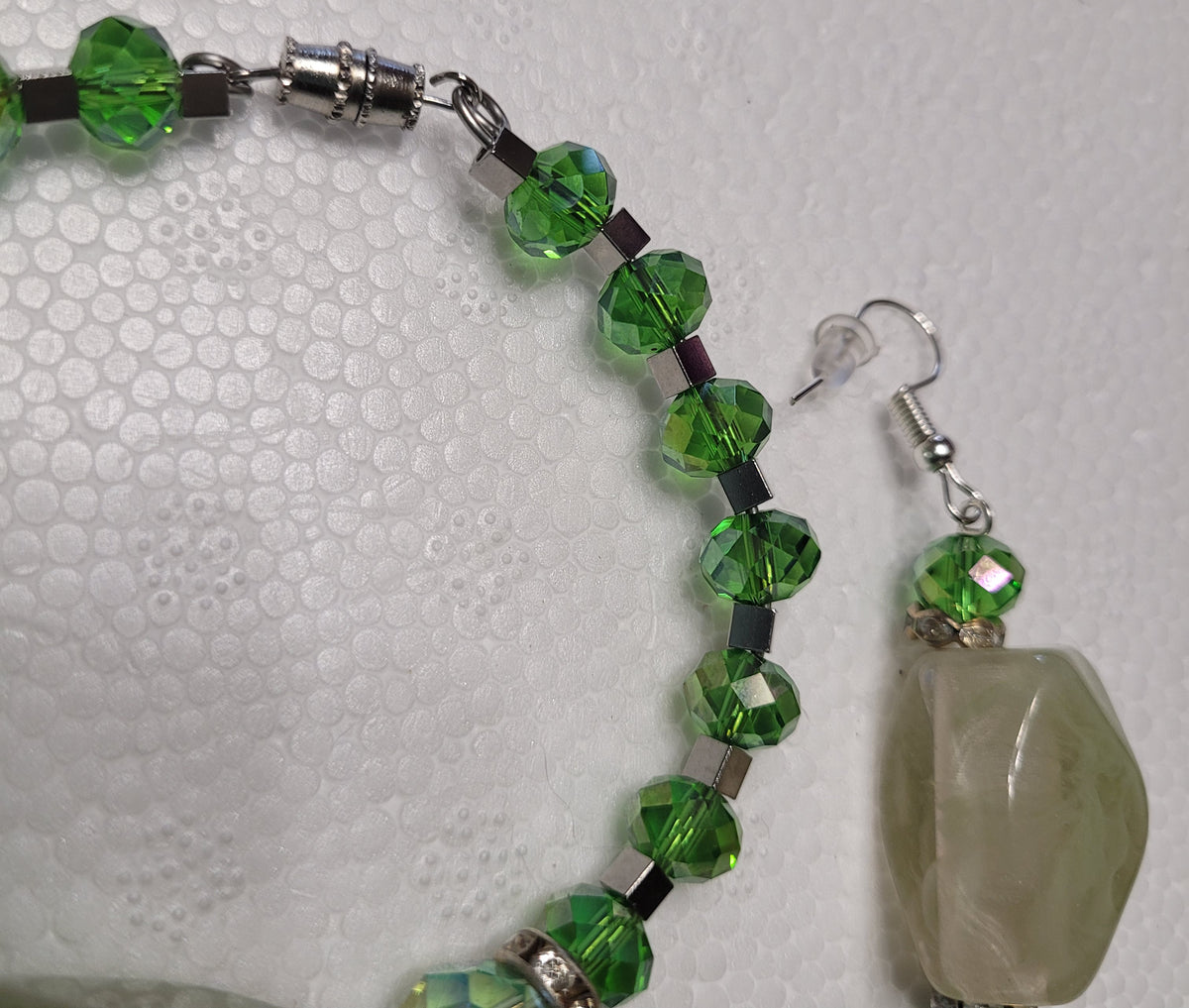Green Beaded Set