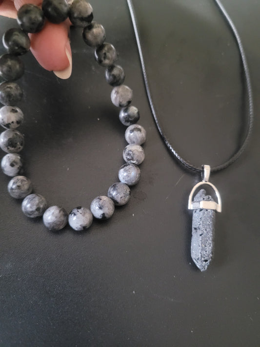 Grey Marble with Grey Lava Set