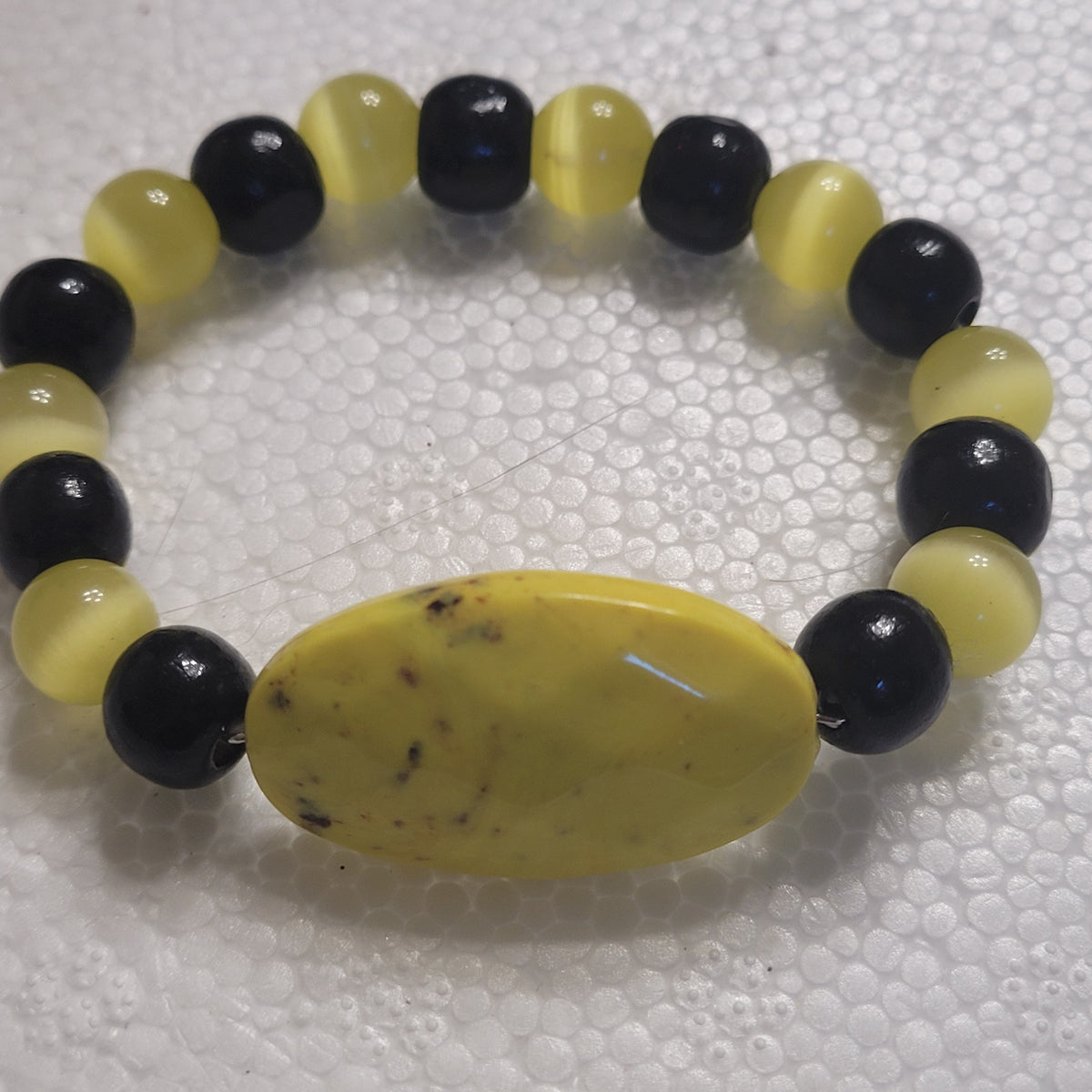 Lemon Yellow Bracelet and Earrings Set