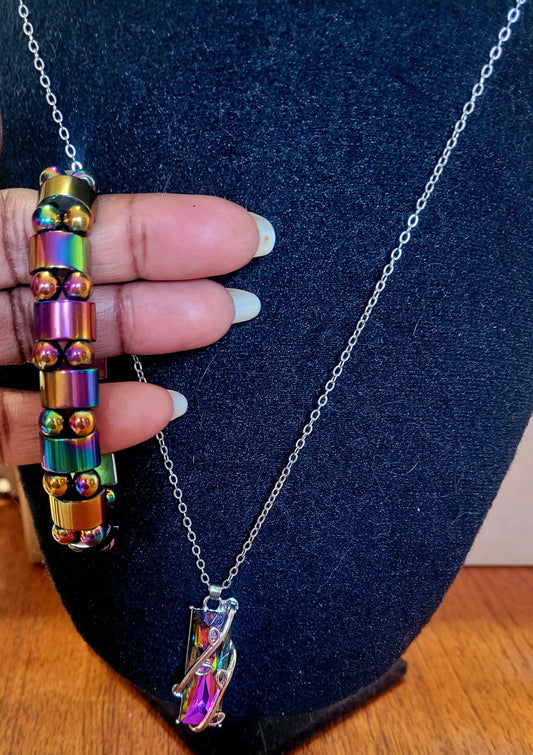 Metallic Rainbow Square Set