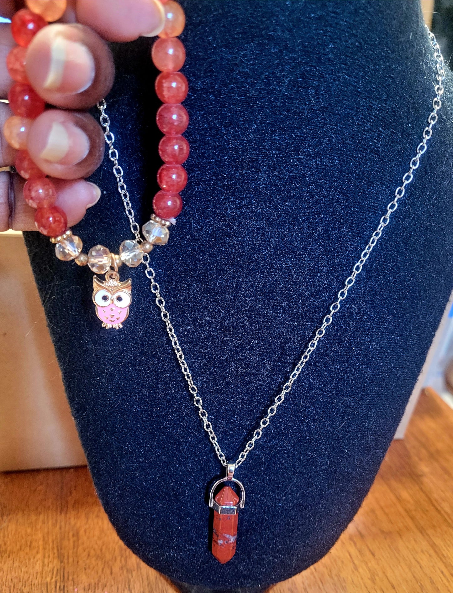 Pink Owl Coral Set