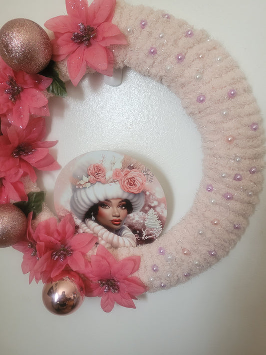 Pink Winter Wonderland Wreath