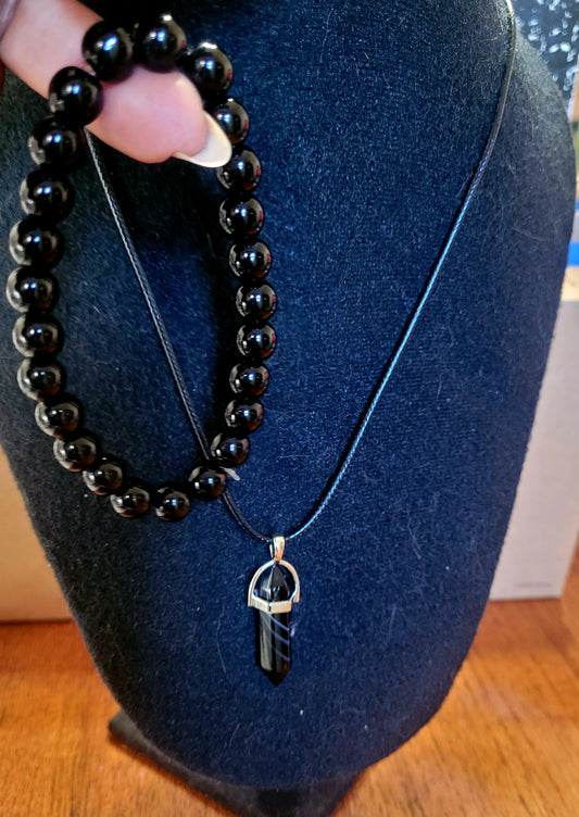 Shiny Black Sparkle Set