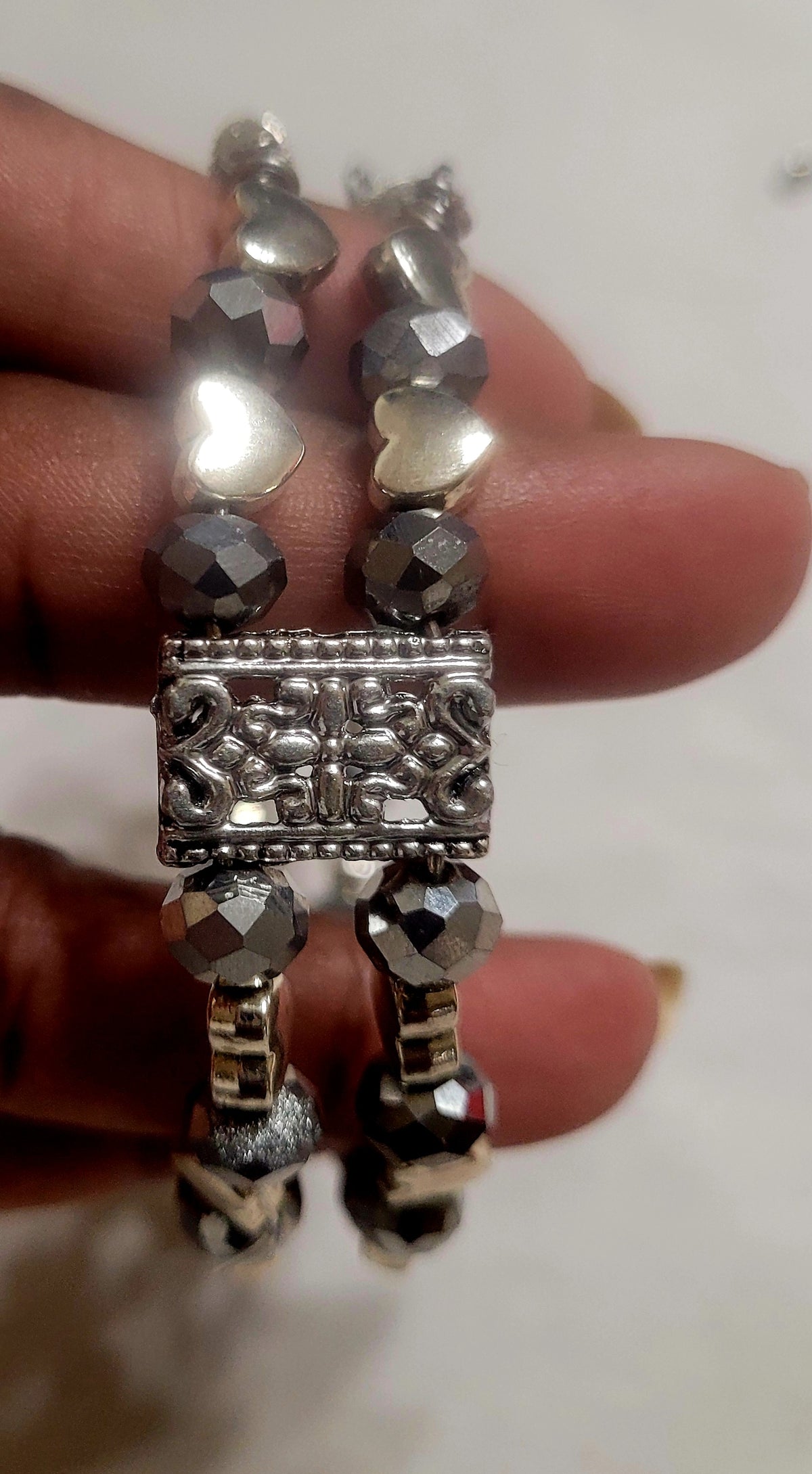 Silver Plated Heart Bracelet