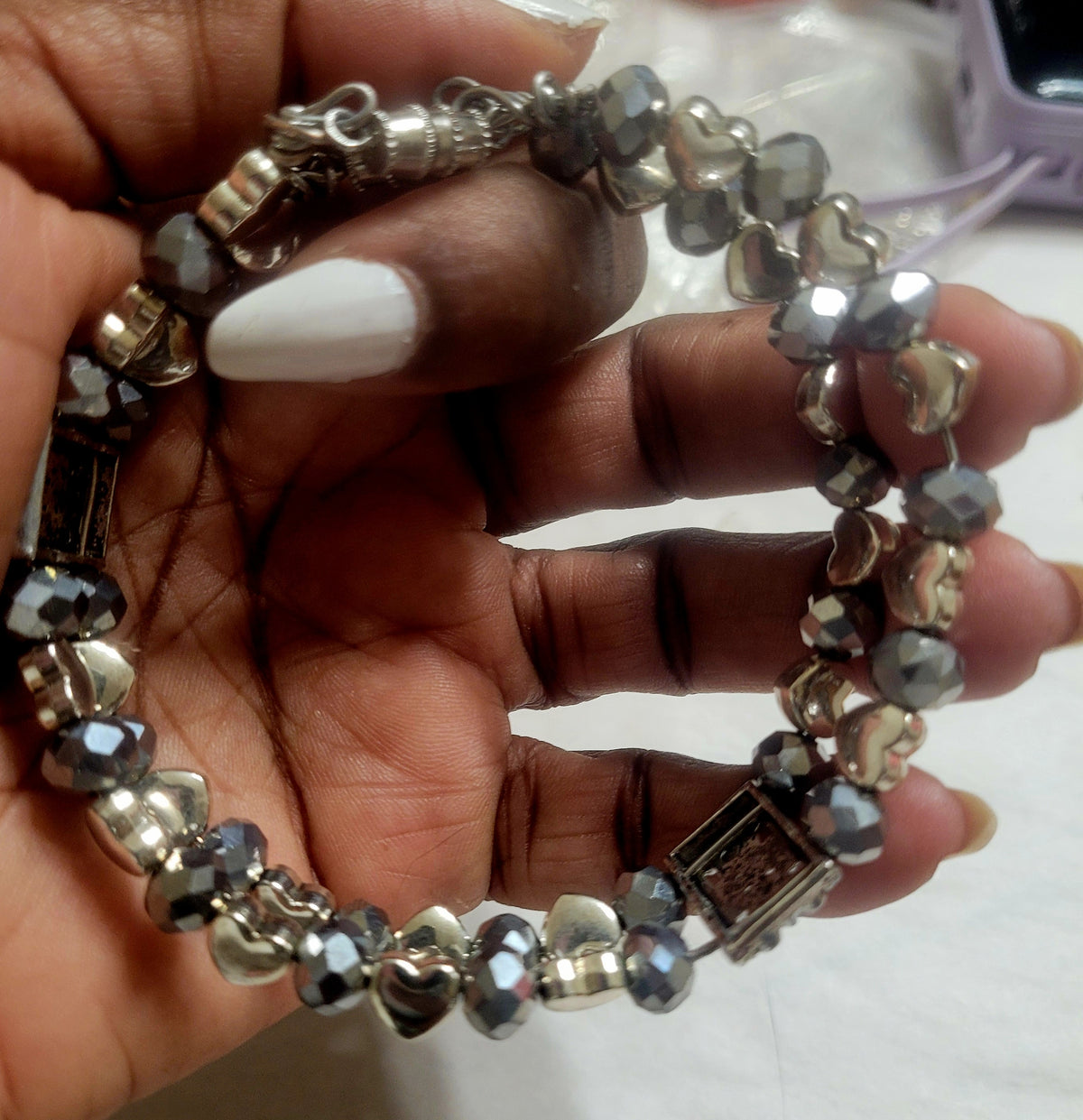 Silver Plated Heart Bracelet