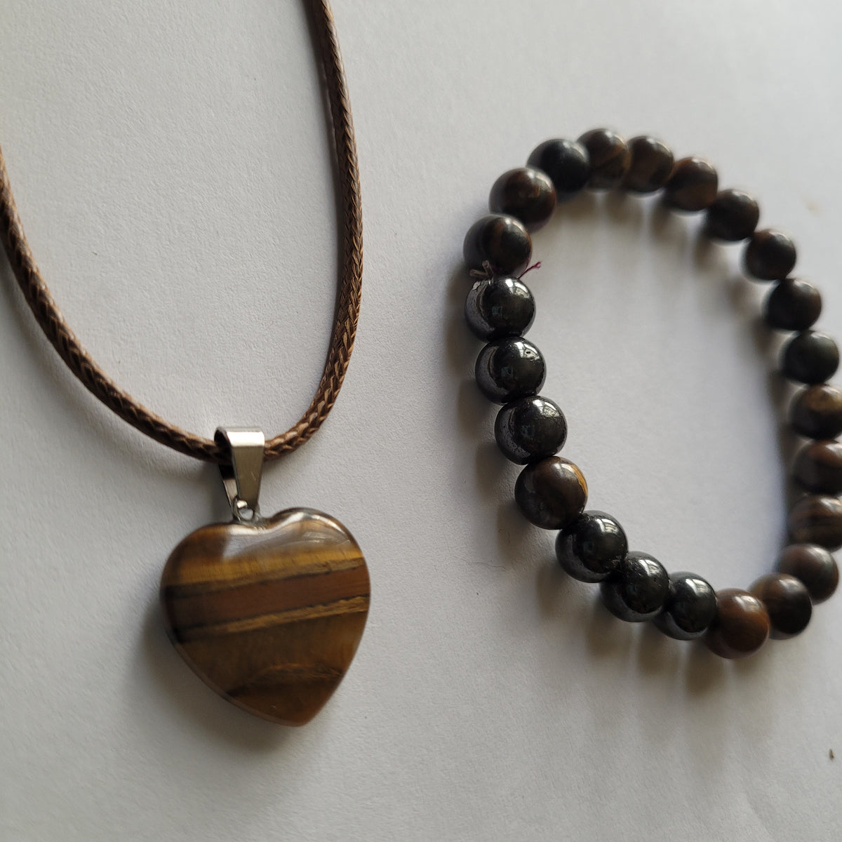 Tiger Eye Heart Metallic Set