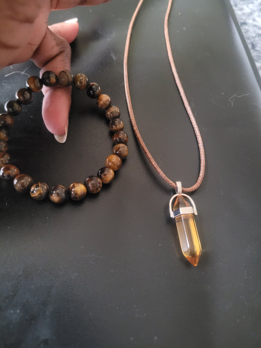 Tiger with Amber Set